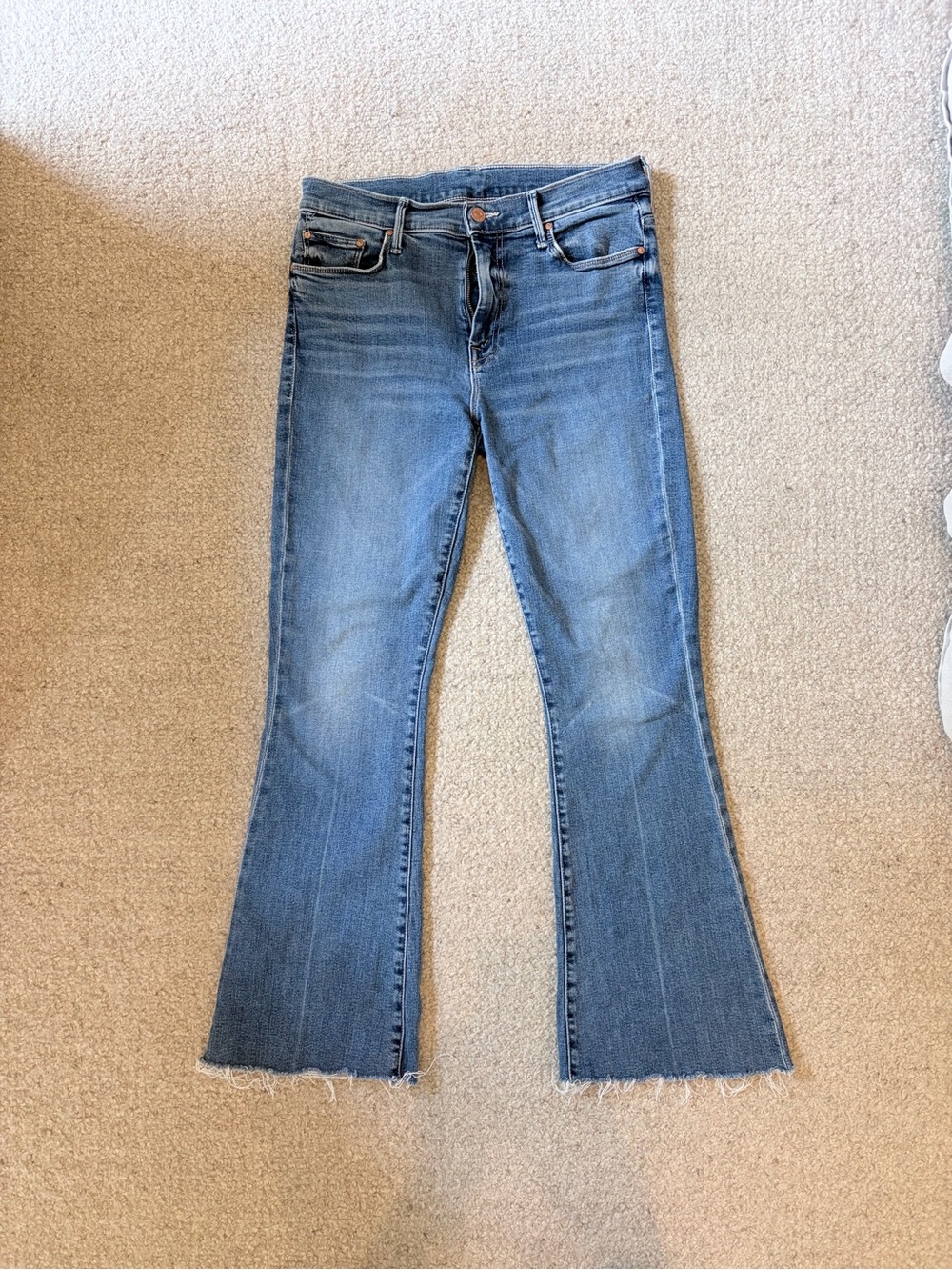 Mother Weekender Fray Jeans - Walking on Coals size 29 with 27” inseam.